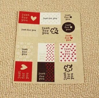 130pcs /  Ƽ &  Ŷ 濡  & ø  ƼĿ / ũƮ  ƼĿ / DIY ٱ  к ̺/130pcs/lot Vintage &just for you& series Seal Sticker/Kraft Pa